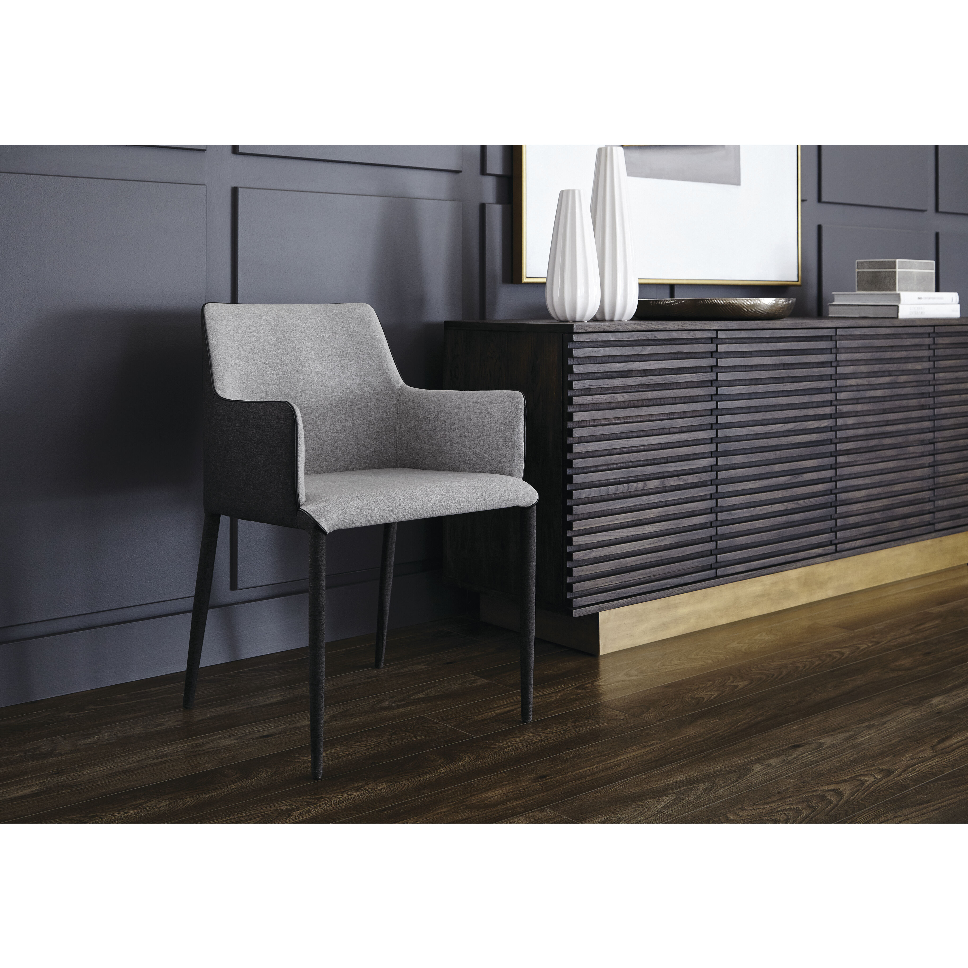 Renee Armour Grey / Dark Slate Dining Armchair